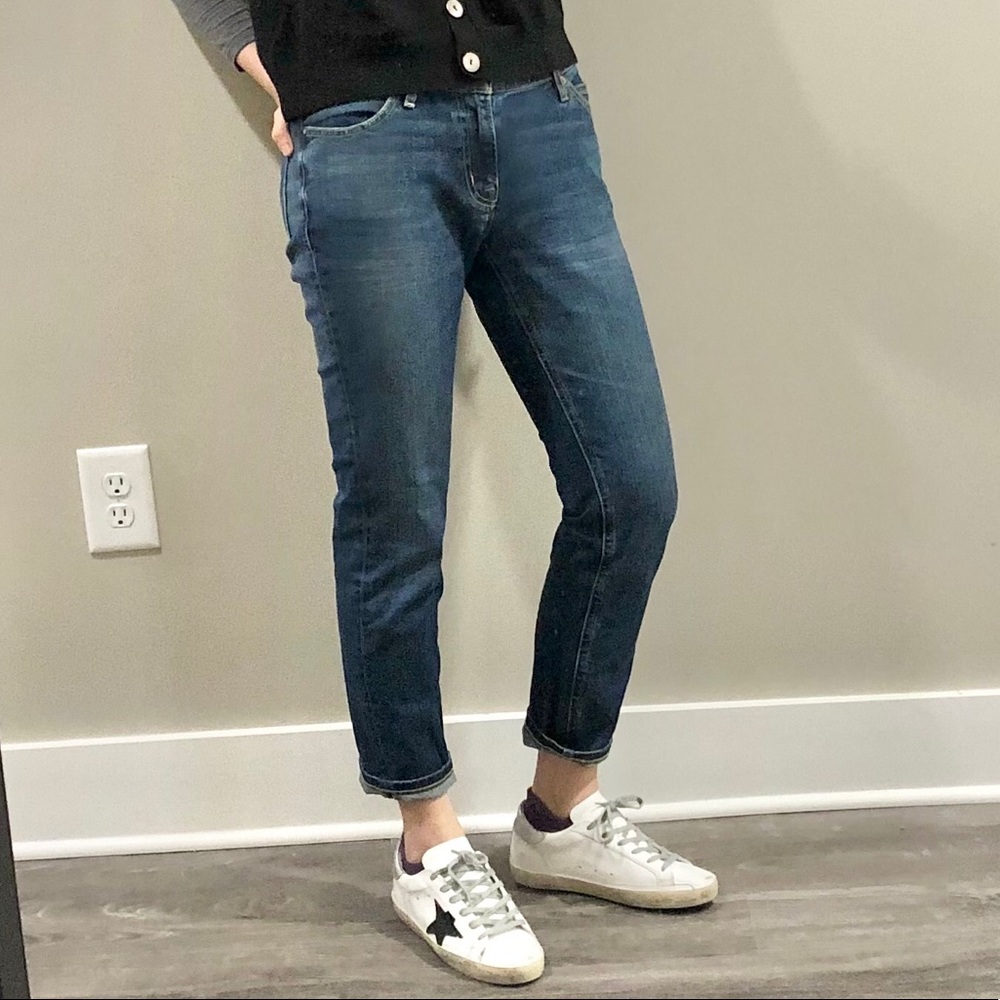 MUJI stretch denim boyfriend fit pants 27